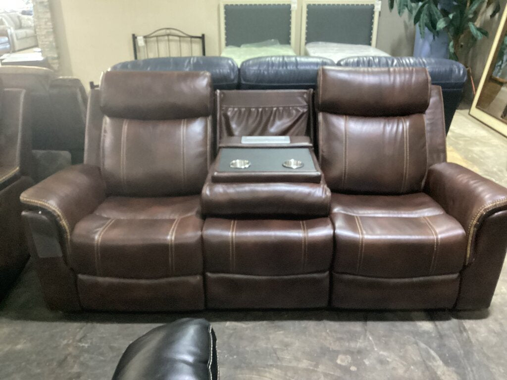 Verona Brown NEW Power Motion Sofa 85x36x42 (676390)