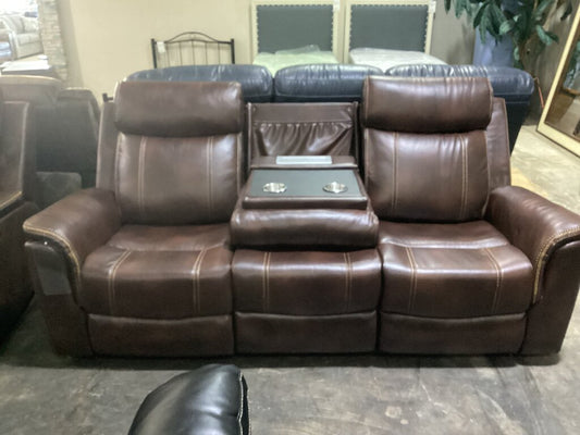 Verona Brown NEW Power Motion Sofa 85x36x42 (676390)