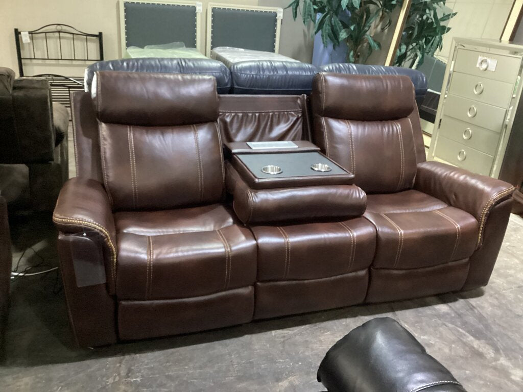 Verona Brown NEW Power Motion Sofa 85x36x42 (676390)