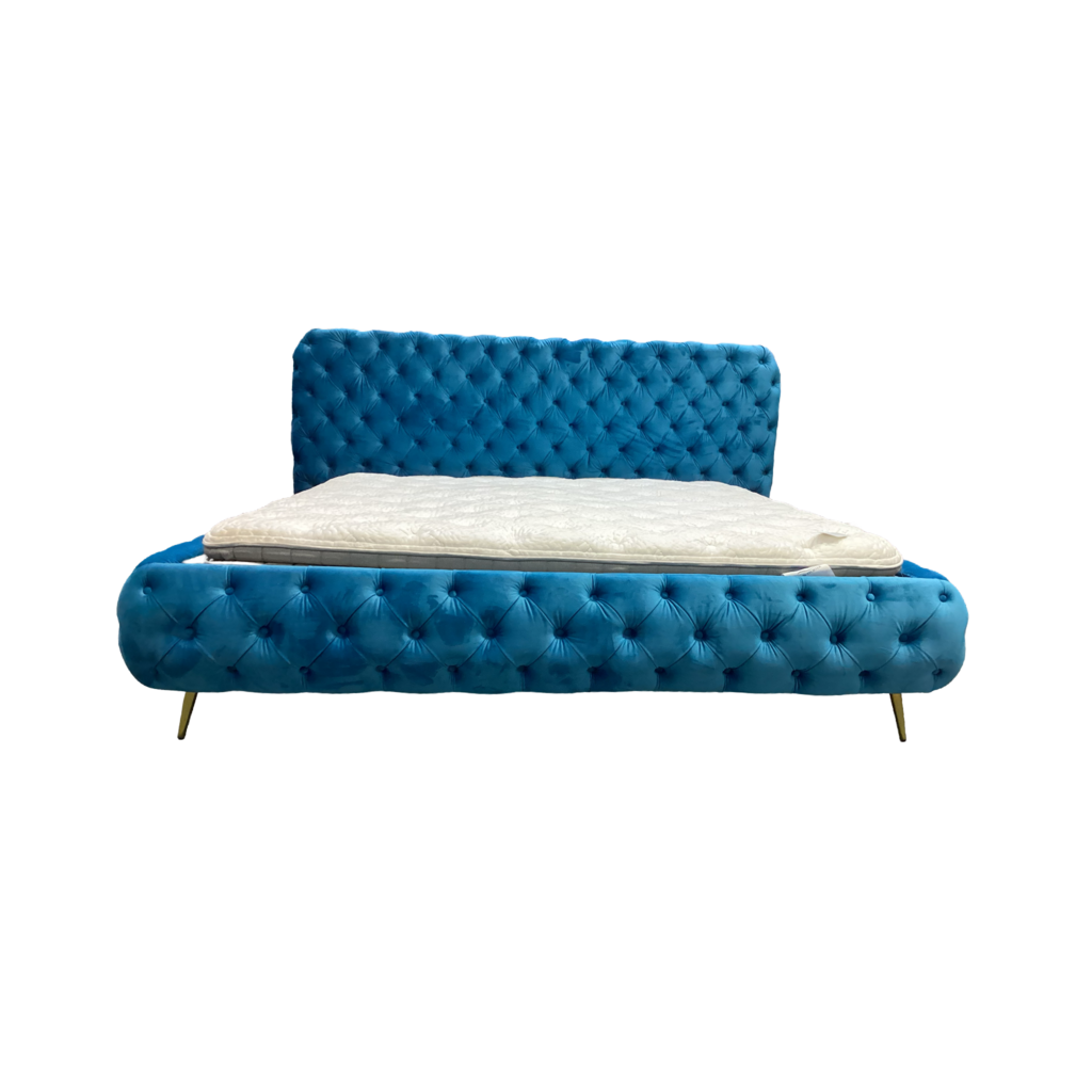 85365 - Moderno Blue King Bed Frame 82x95x48