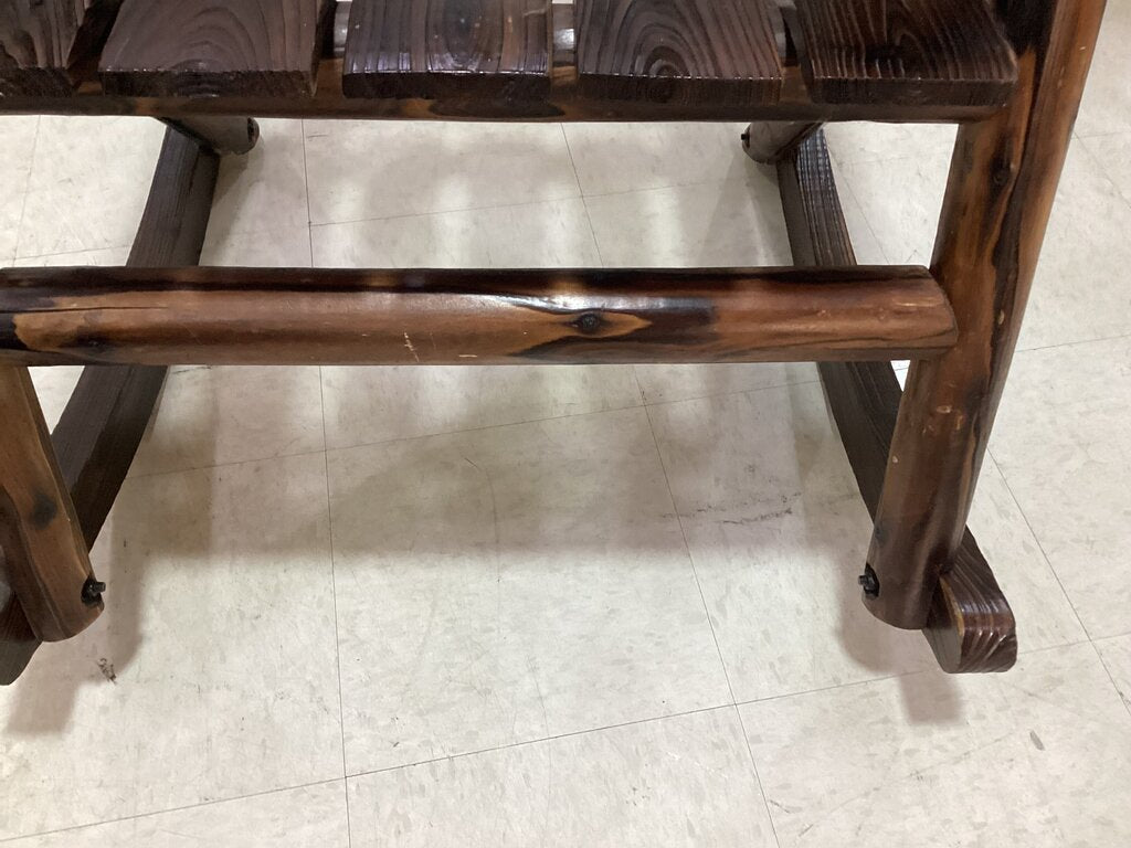 85420 - Leigh Country Hickory Log Wood Rocking Chair 27x22x44