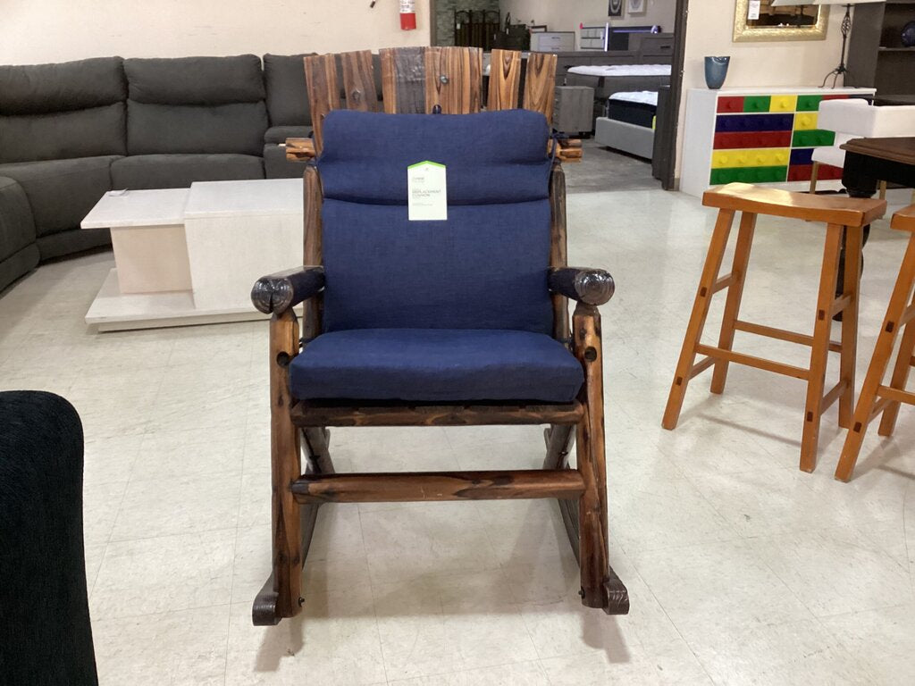 85420 - Leigh Country Hickory Log Wood Rocking Chair 27x22x44