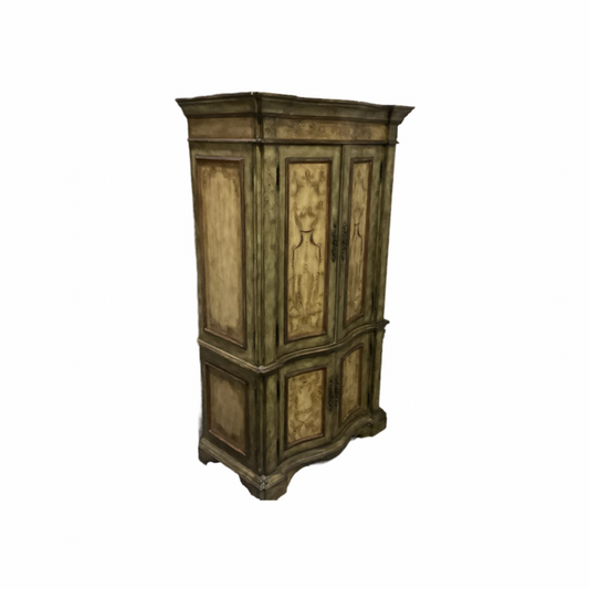 85426 - Ventian Style Decorated Serpentine Cabinet w/Multi Plug 43x29x79
