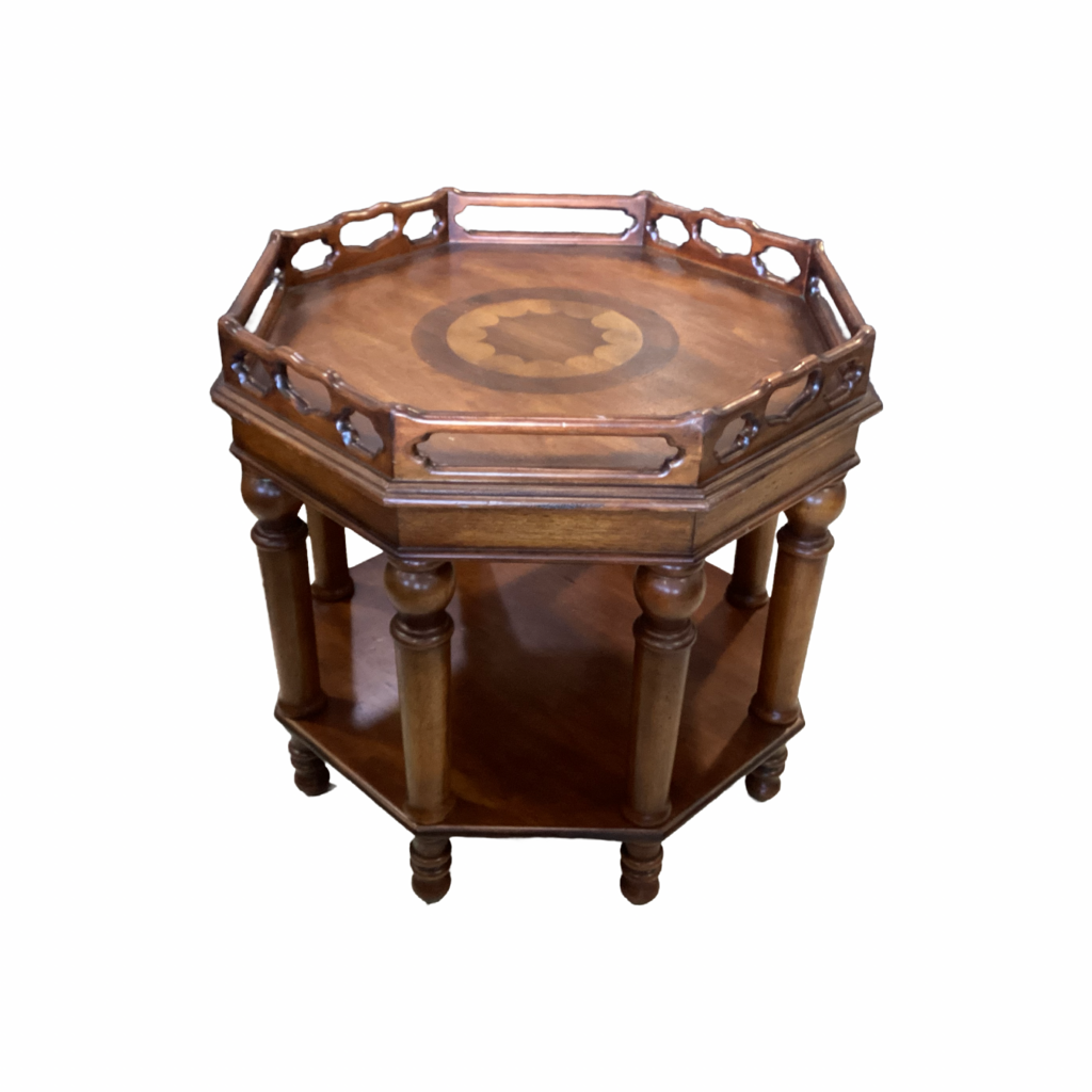 85415 - Octagonal Two-Tiered Side Table 28x28x27