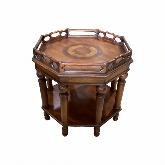 85415 - Octagonal Two-Tiered Side Table 28x28x27