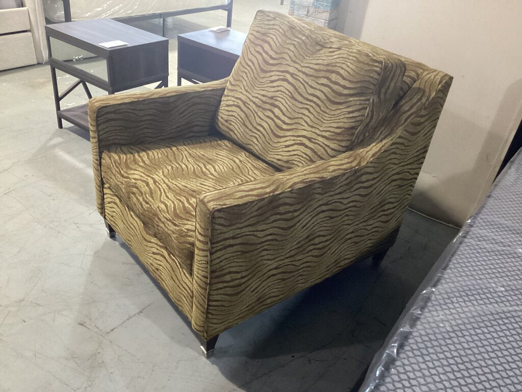 85408 - Miles Talbolt Tiger Striped Katie Chair - 32x37x34