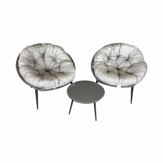 85447 - Lizzie Pair of NEW Club Chairs w/ Side Table (36x36x32)(20x16)