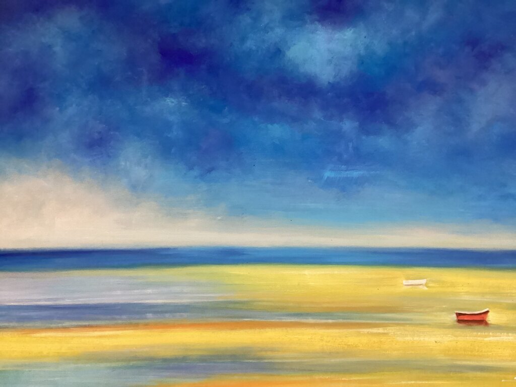 85491 (8549-7) Blue Sky Framed Painting 56x44