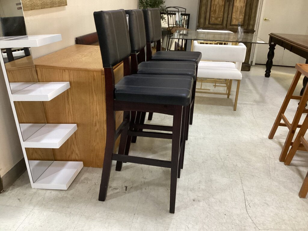 85515 - Set of 3 Padded Bar Stools 18x18x44