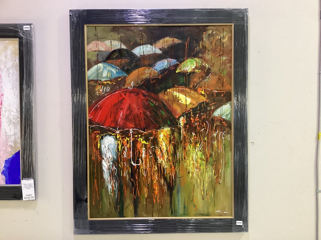 85490 (85490-6) Umbrellas Framed Painting 44x56