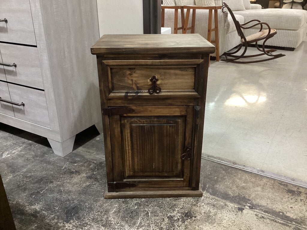 85545 - Rustic Wood Nightstand / Side Table 19x15x28