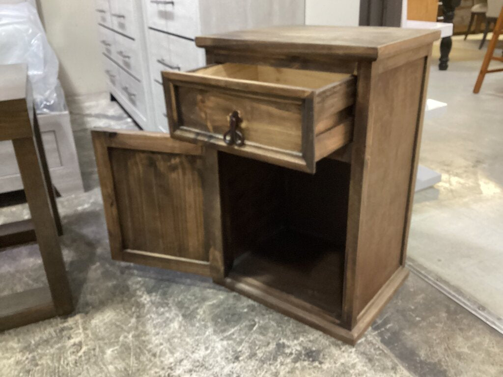 85545 - Rustic Wood Nightstand / Side Table 19 15x28