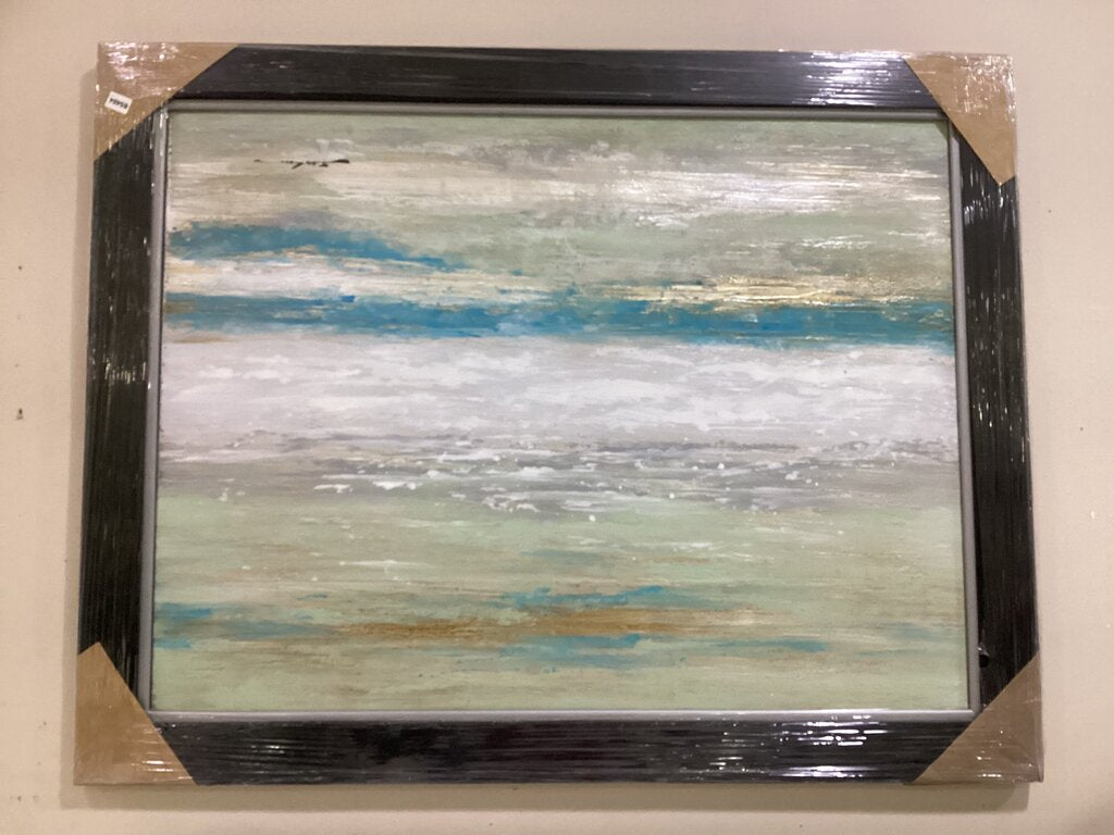 85484 (8535-15) Abstract Waves Framed Painting 56x44