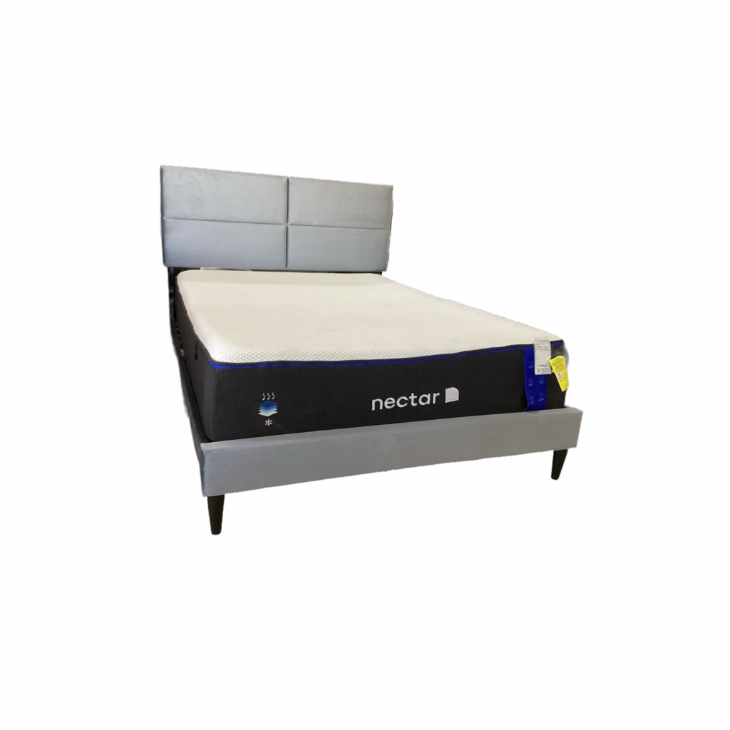 Silver Upholstered Full Platform Bedframe 57x80x47 (CFS9426-F)