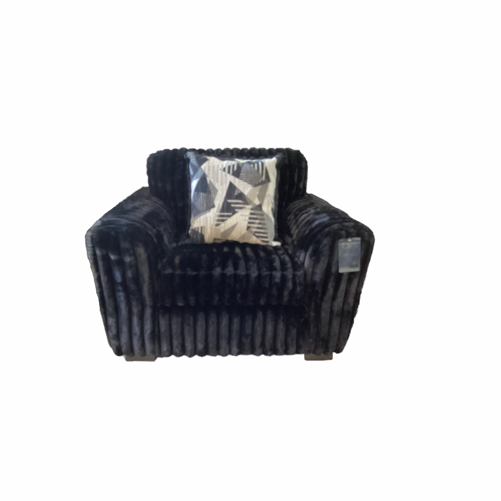 Lush Black NEW Chair 46x38x36 (7601)