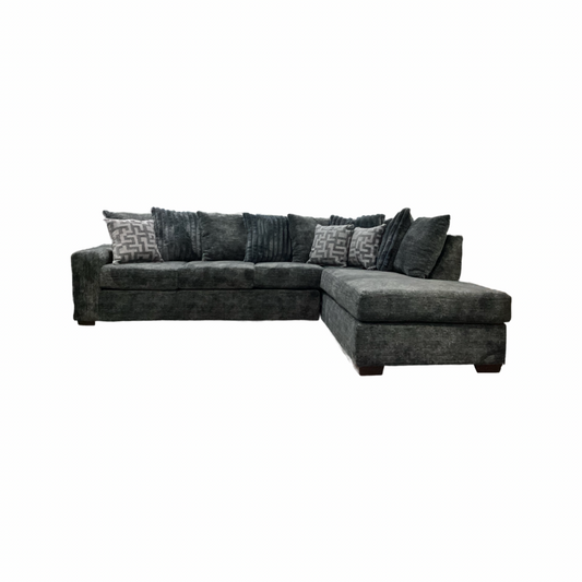 Galactic Charcoal NEW 2pc Sectional 118x88x33 (2865-07S/07L)