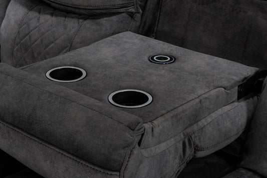 Silverado Gray NEW Motion Sofa 85x34x40 (660020)