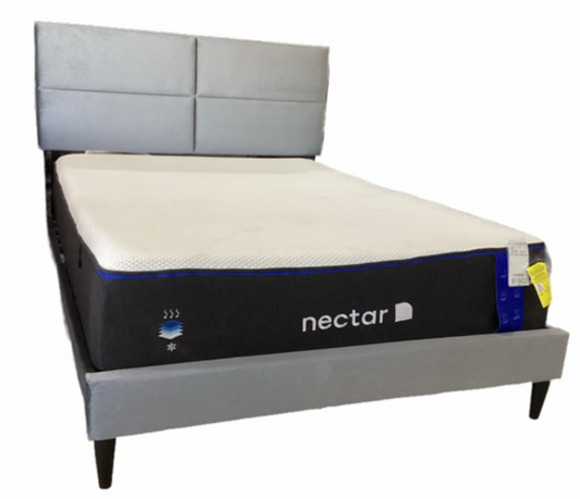 Silver Upholstered King Platform Bedframe (CFS9426-K)