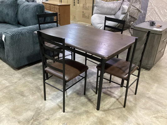 85571 Wood & Metal 5pc Dining Set 32x46x31