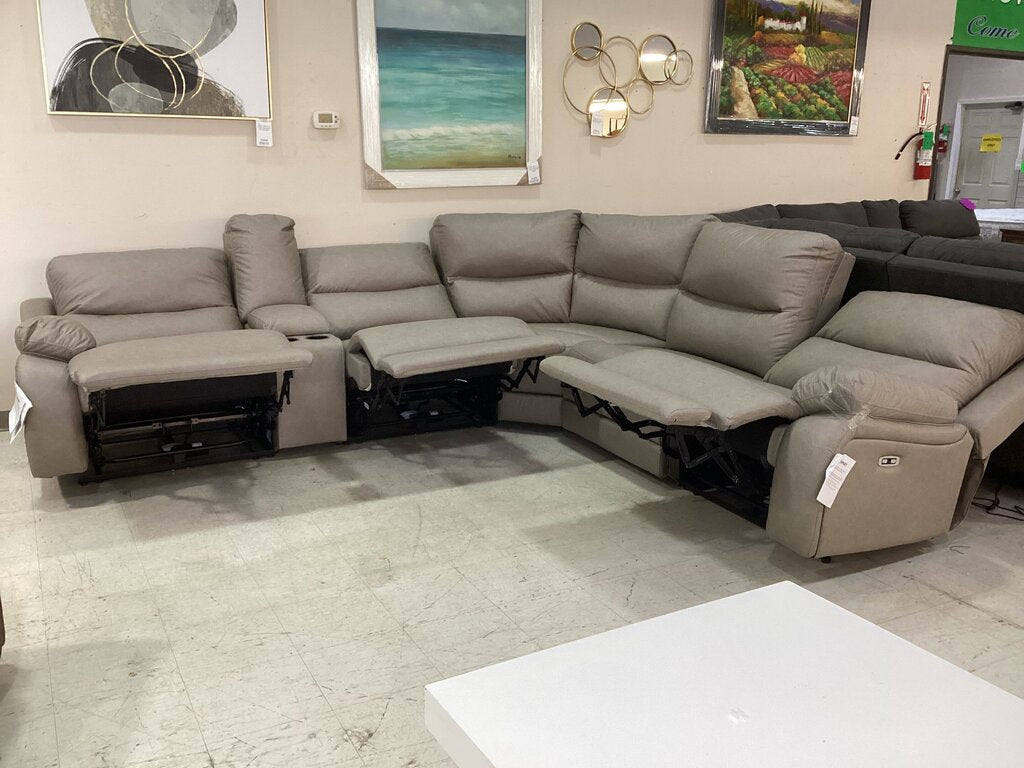 85606 - Ashley Brannigan 6pc Power Reclining Sectional 125x112x42