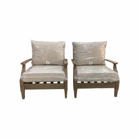 85610 - Ashley Clair View Pair of Outdoor Lounge Chairs 30x31x35