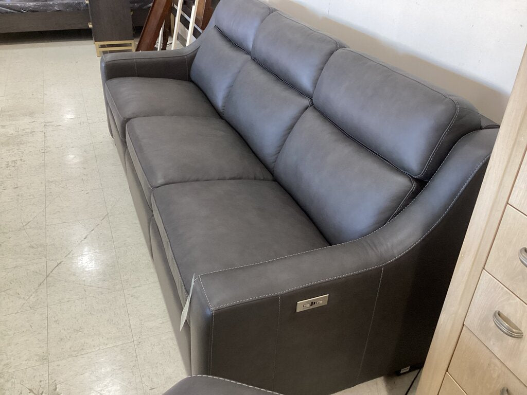 85640 (8538-1) Bernhardt Germain Leather Power Reclining Sofa 85x38x39