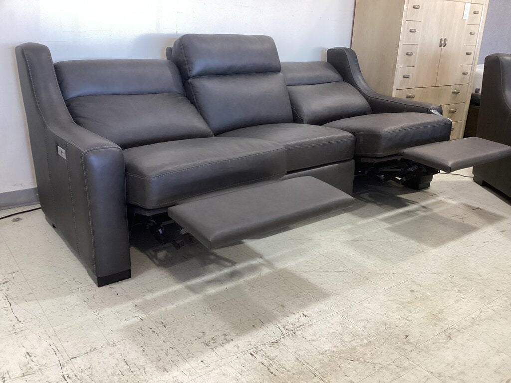 85640 (8538-1) Bernhardt Germain Leather Power Reclining Sofa 85x38x39