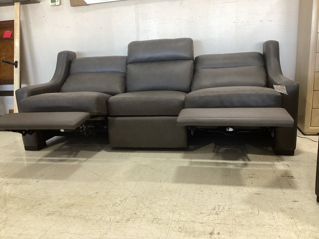 85640 (8538-1) Bernhardt Germain Leather Power Reclining Sofa 85x38x39