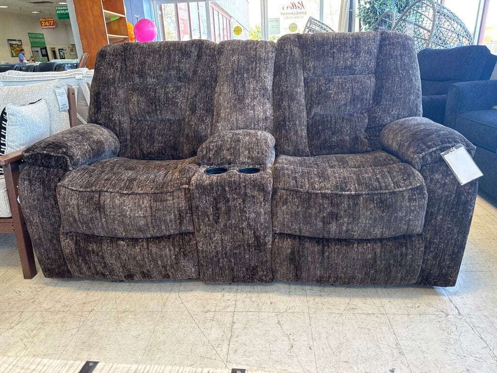 85590 - Ashley Soundwave Chocolate Reclining Loveseat 74x36x42