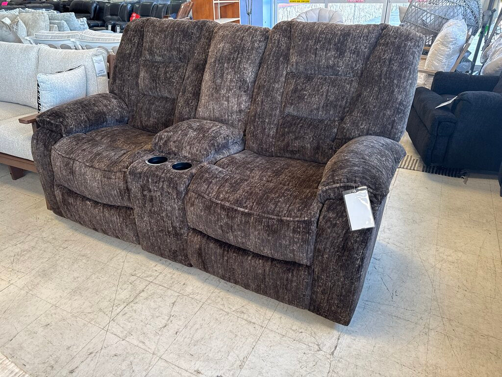 85590 - Ashley Soundwave Chocolate Reclining Loveseat 74x36x42