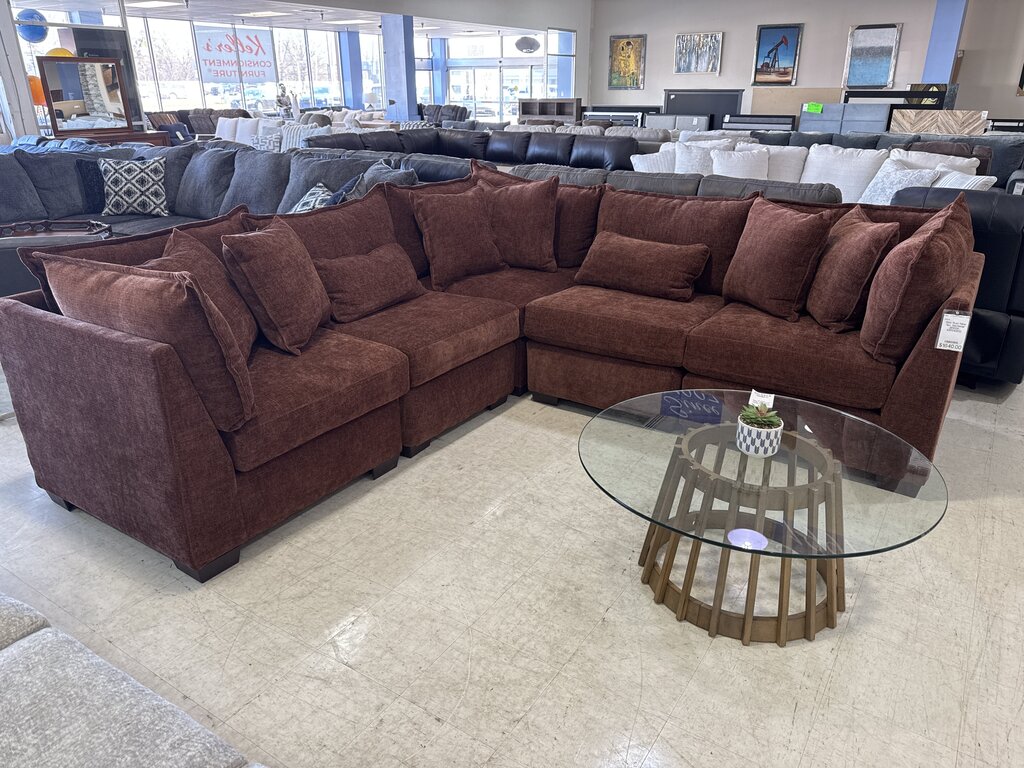 Dino Rust New 5pc Sectional 109x109x40 (85024-4351/4353)