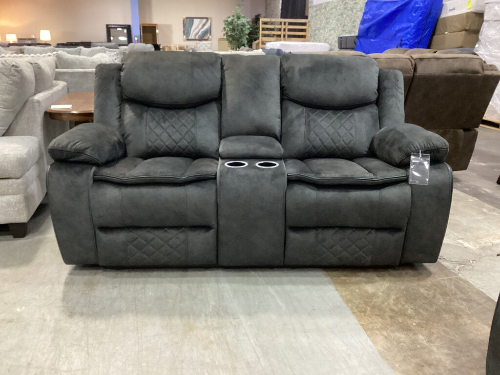 Silverado Gray NEW Motion Loveseat 75x34x40 (660021)