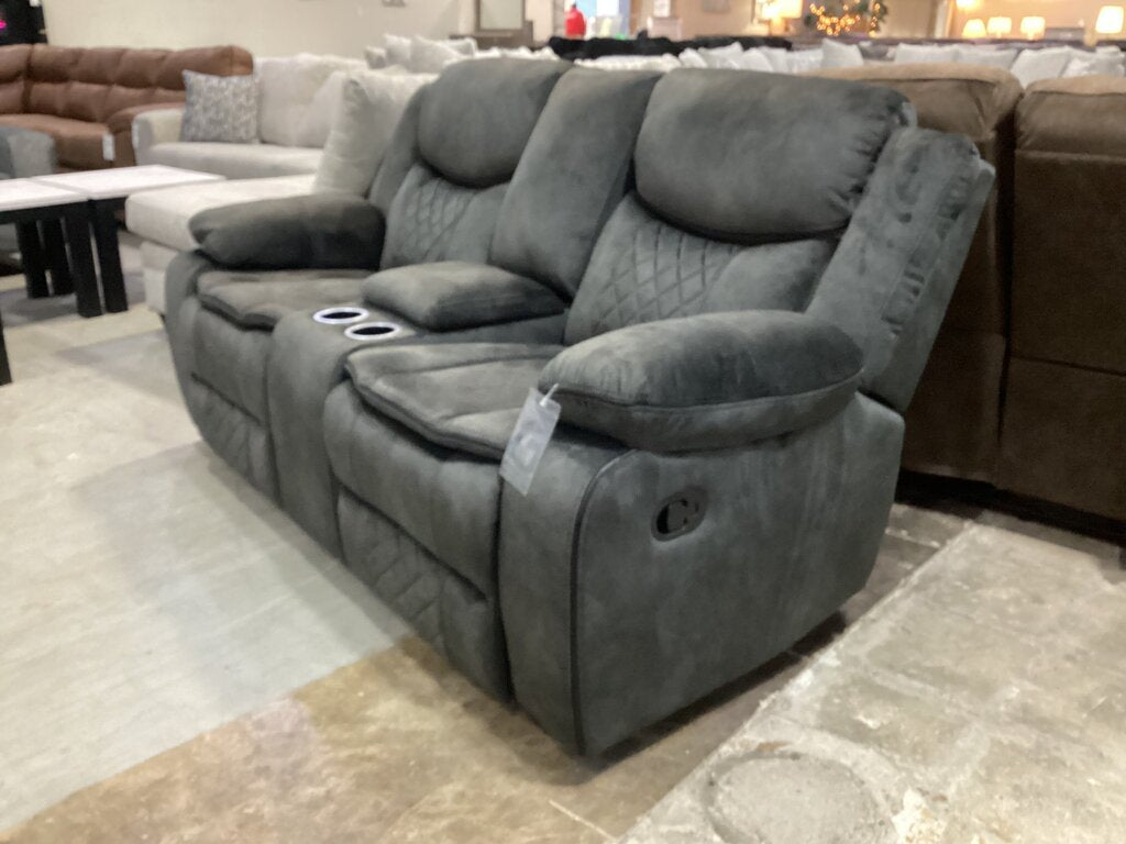 Silverado Gray NEW Motion Loveseat 75x34x40 (660021)