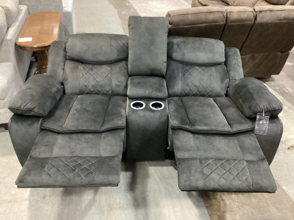 Silverado Gray NEW Motion Loveseat 75x34x40 (660021)