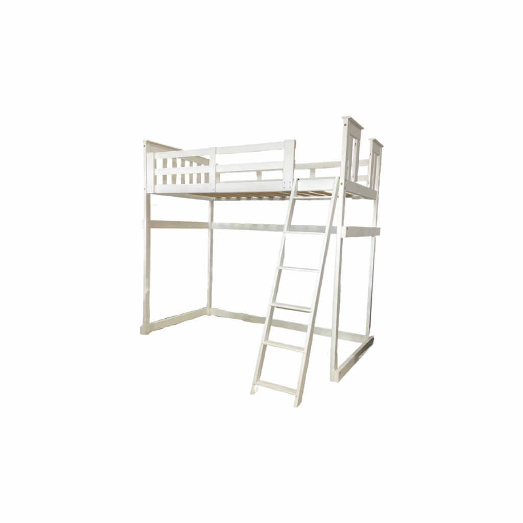 85661 - Handcrafted Amish Solid Pine Twin Loft Bed 43x81x75