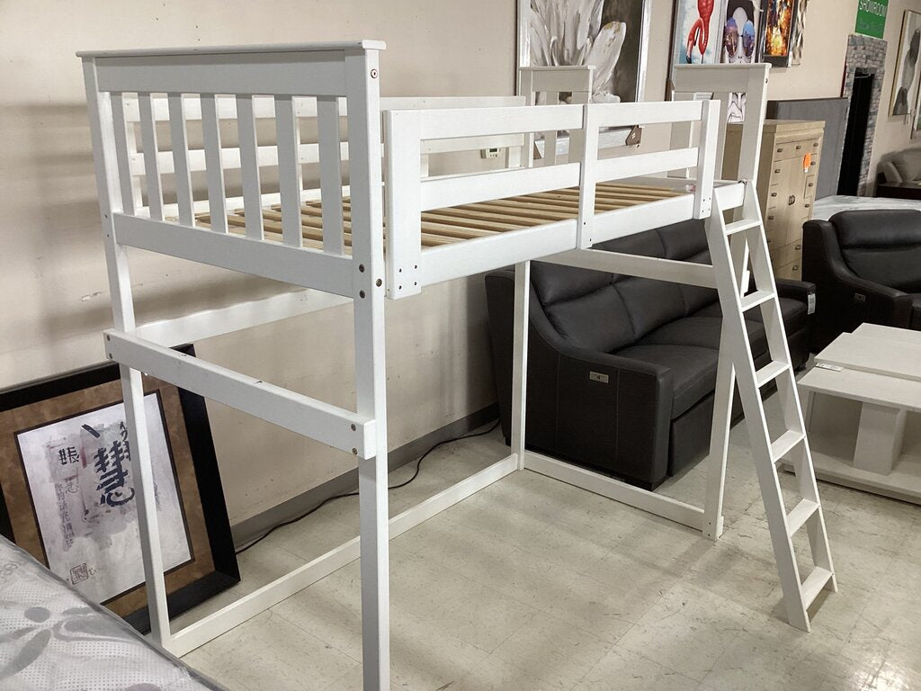 85661 - Handcrafted Amish Solid Pine Twin Loft Bed 43x81x75