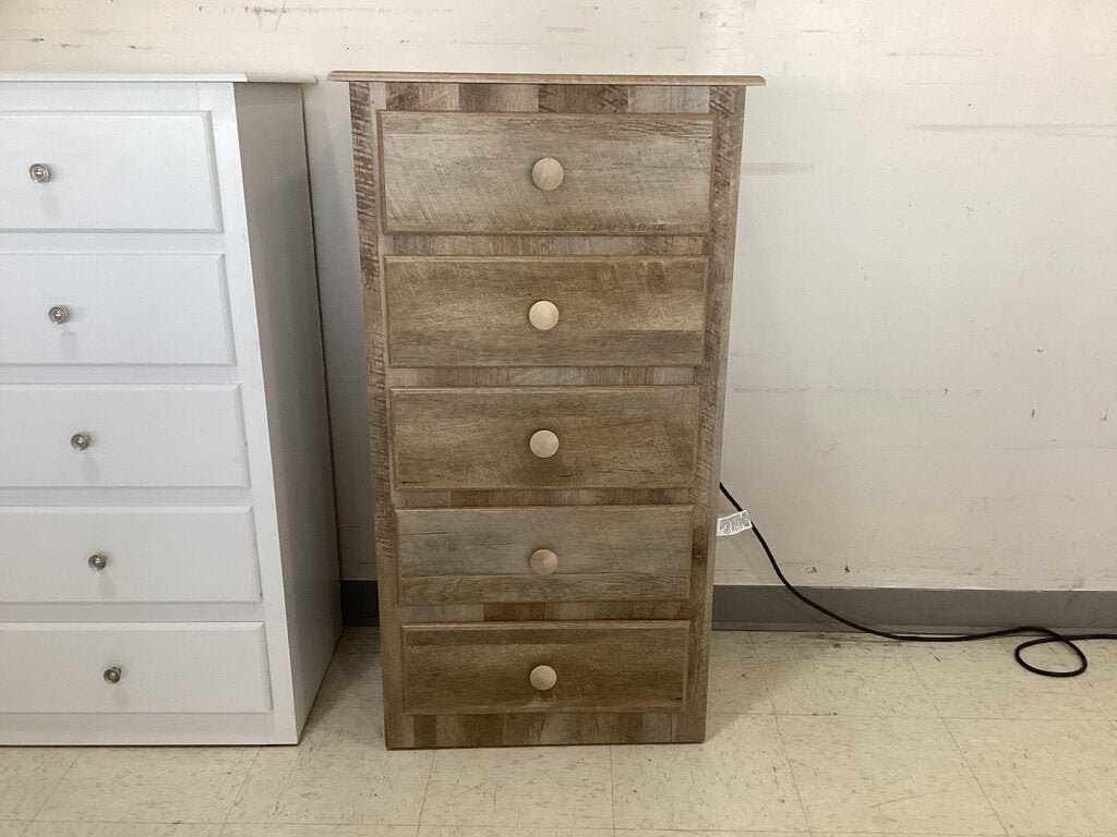 244416 - Mountain Oak NEW 5 Drawer Chest 24x16x44
