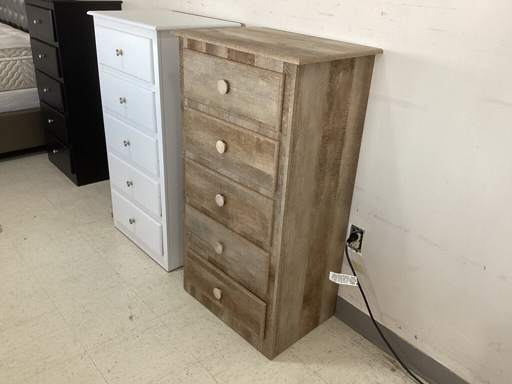 244416 - Mountain Oak NEW 5 Drawer Chest 24x16x44