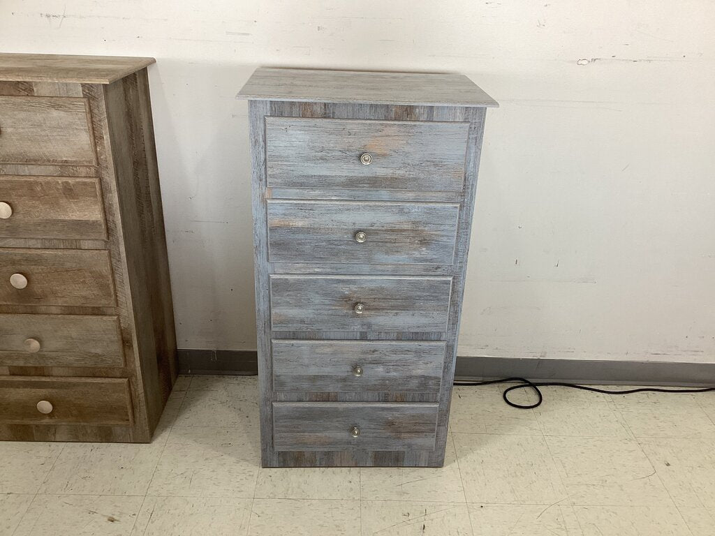 244416 - Rustic Lake NEW 5 Drawer Chest 24x16x44