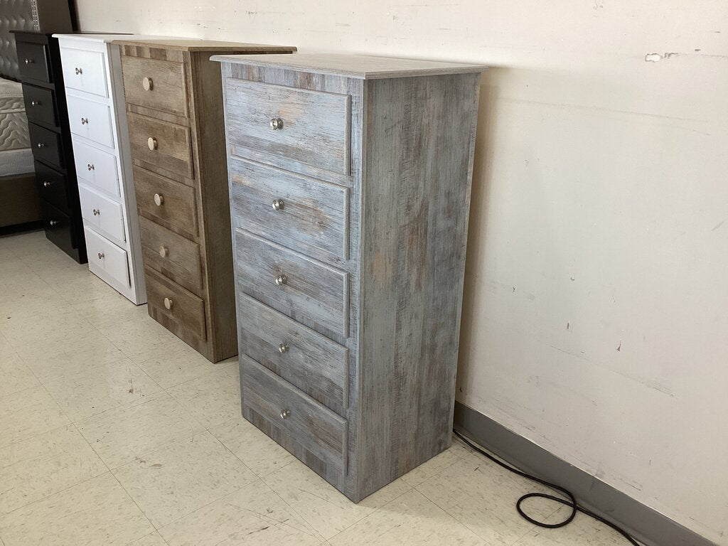 244416 - Rustic Lake NEW 5 Drawer Chest 24x16x44