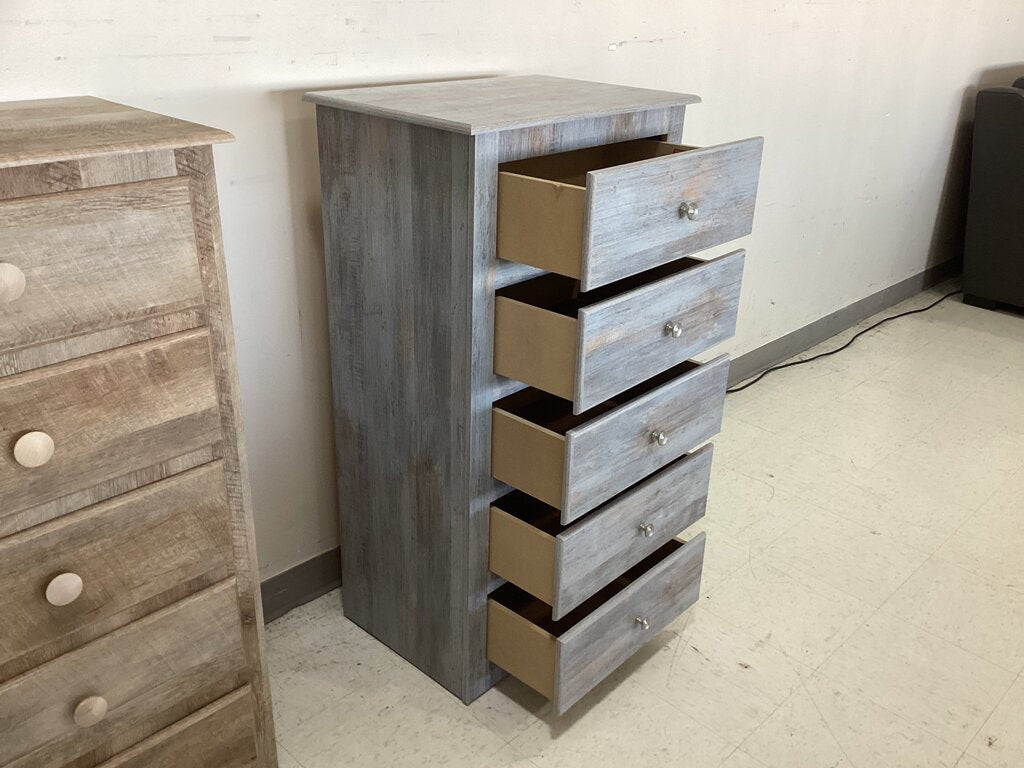 244416 - Rustic Lake NEW 5 Drawer Chest 24x16x44