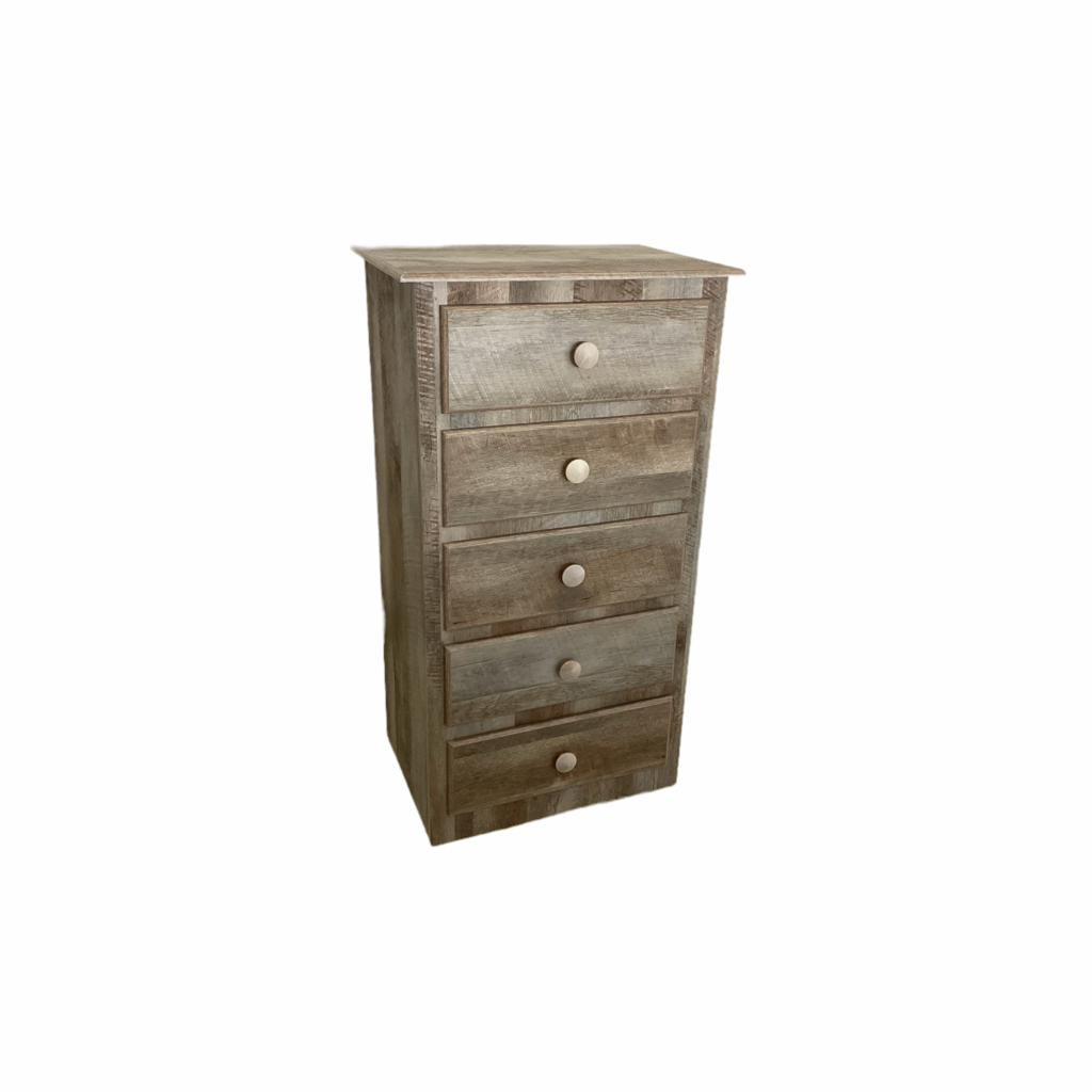 244416 - Mountain Oak NEW 5 Drawer Chest 24x16x44