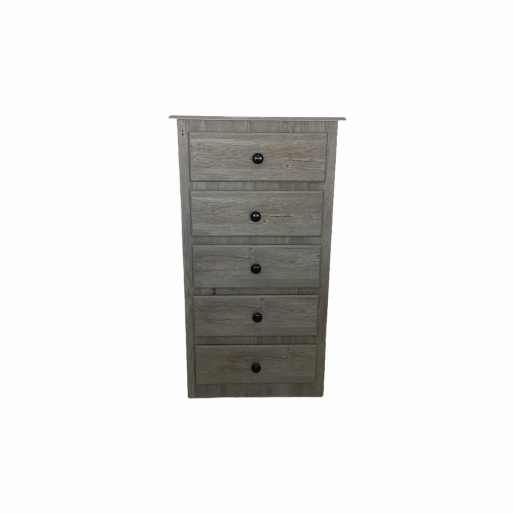 244416 - Wiley Oak Gray NEW 5 Drawer Chest 24x16x44