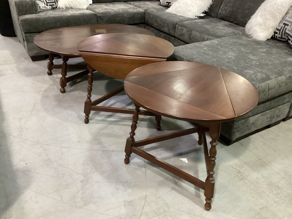 85650 - Willett Solid Cherry Drop Leaf 3pc Occasional Set (48x19-36x17)(27x24)