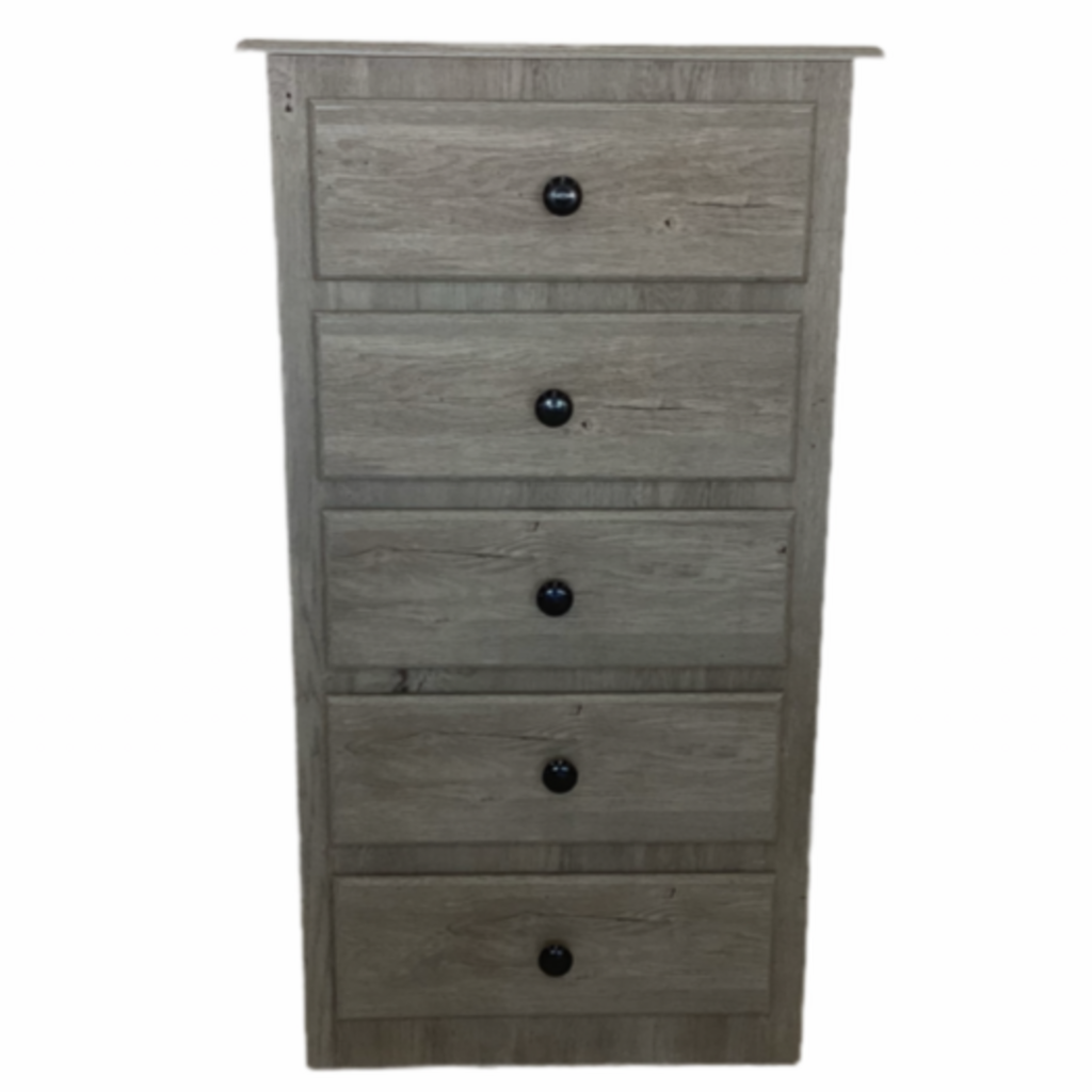 244416 - Wiley Oak Gray NEW 5 Drawer Chest 24x16x44