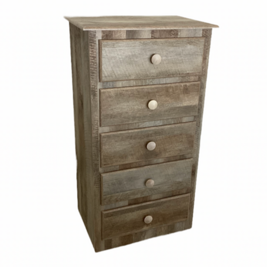 244416 - Mountain Oak NEW 5 Drawer Chest 24x16x44
