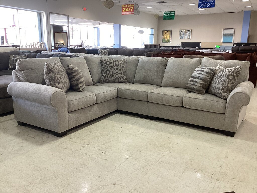 85676 - Ashley Claireah Umber 3pc Sectional 119x93x40