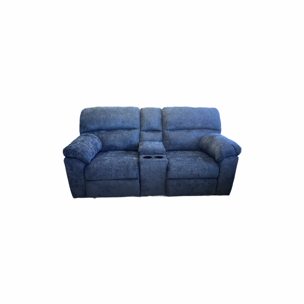 Wow Navy NEW Reclining Loveseat w/Console 78x34x41 (1420)