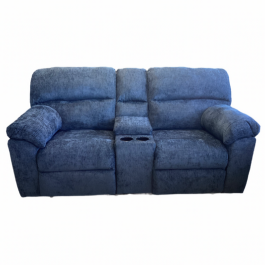 Wow Navy NEW Reclining Loveseat w/Console 78x34x41 (1420)