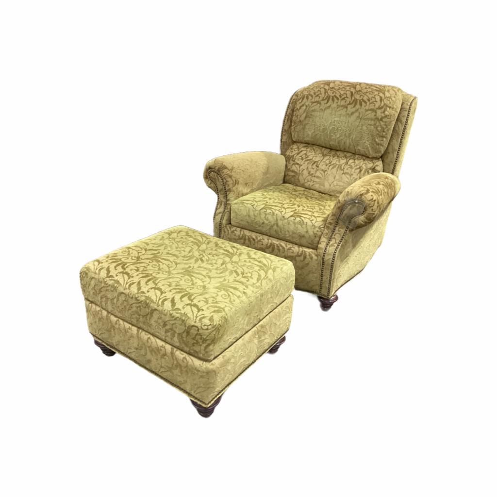 85680 - Bradington Young Lean Back Chair w/Ottoman (39x36x39)(27x23x18)